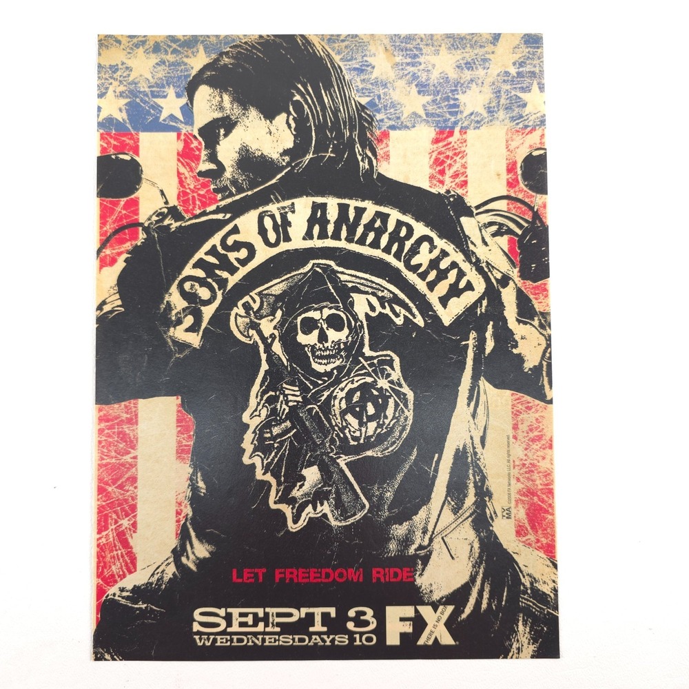 Sons of Anarchy Let Freedom Ride Print Ad Garage Wall Art FX Promo Poster